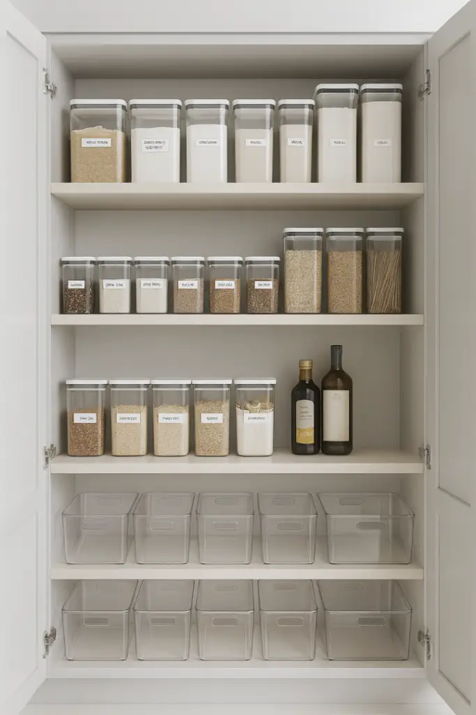 Organized and Labeled Pantry